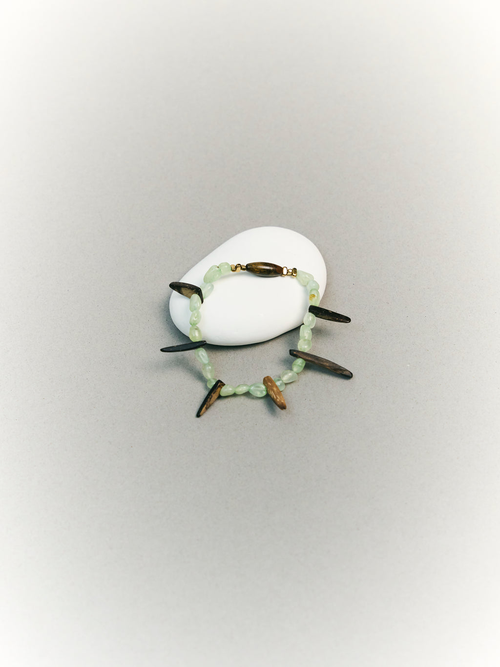 Golden Prehnite Spike Bracelet