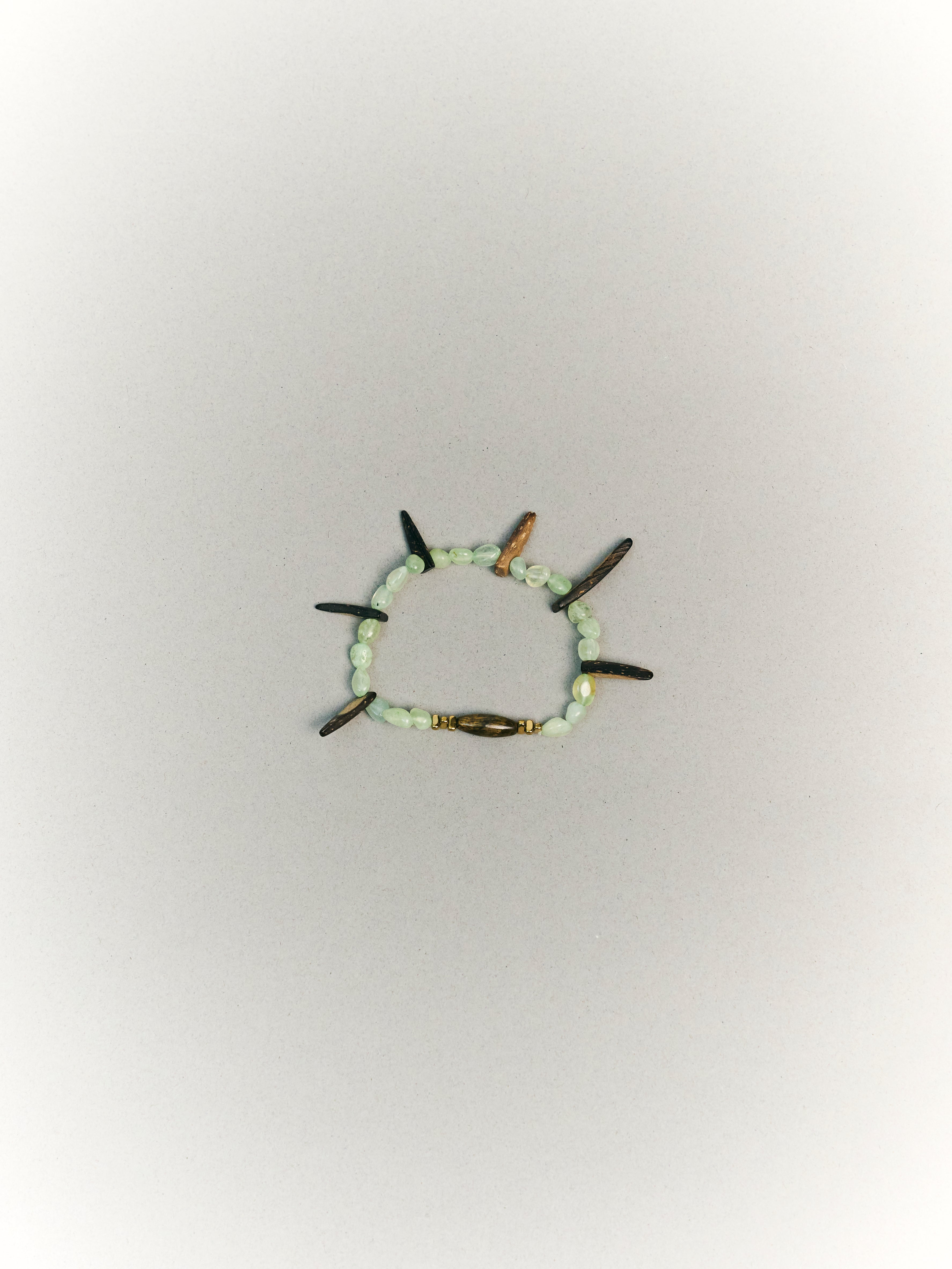 Golden Prehnite Spike Bracelet